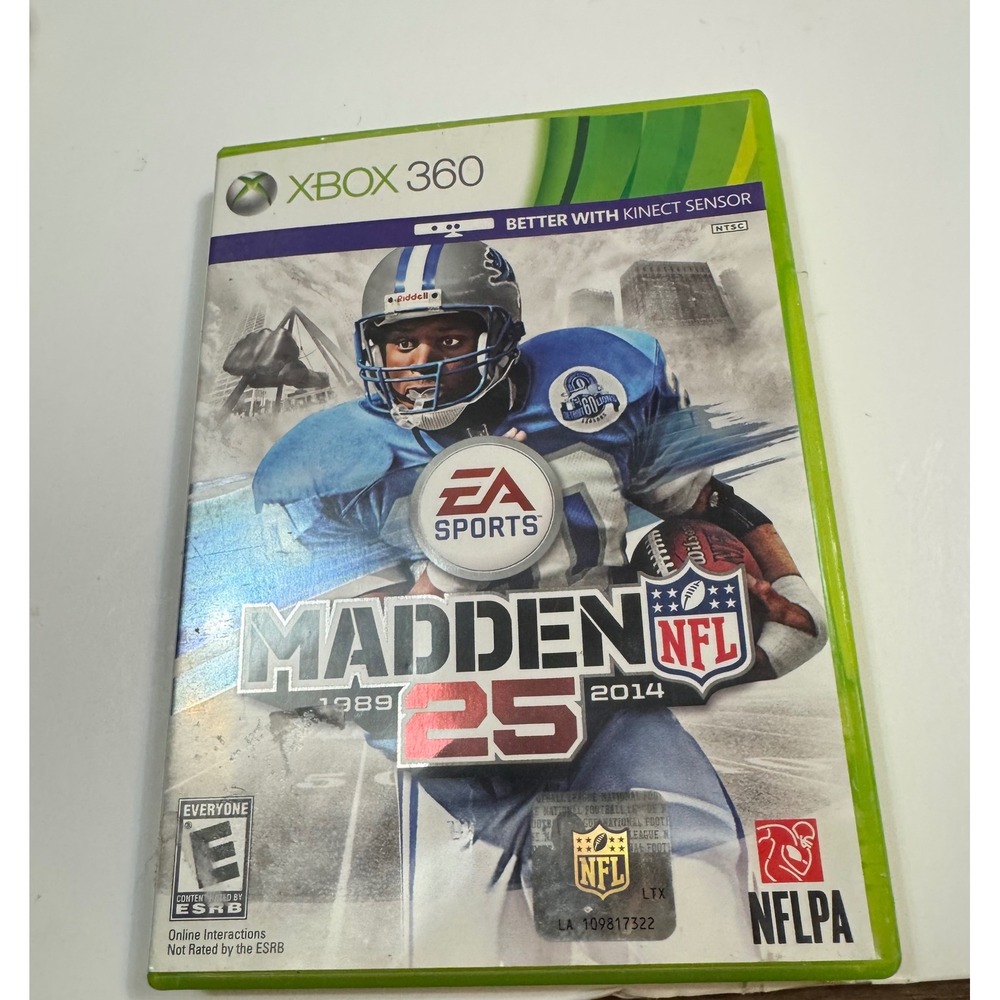 Madden NFL 25 EA Sports Xbox 360 Football Game Barry Sanders Cover 2013 NTSC